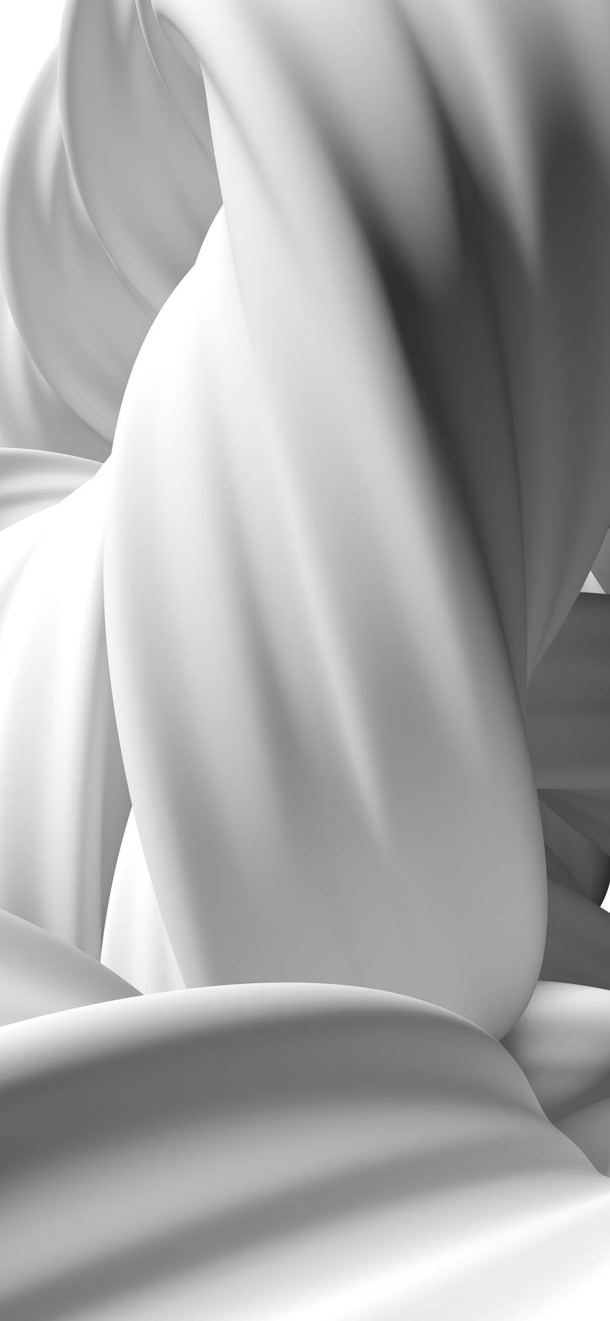 Rendered White Fabric Mobile 3d Wallpaper