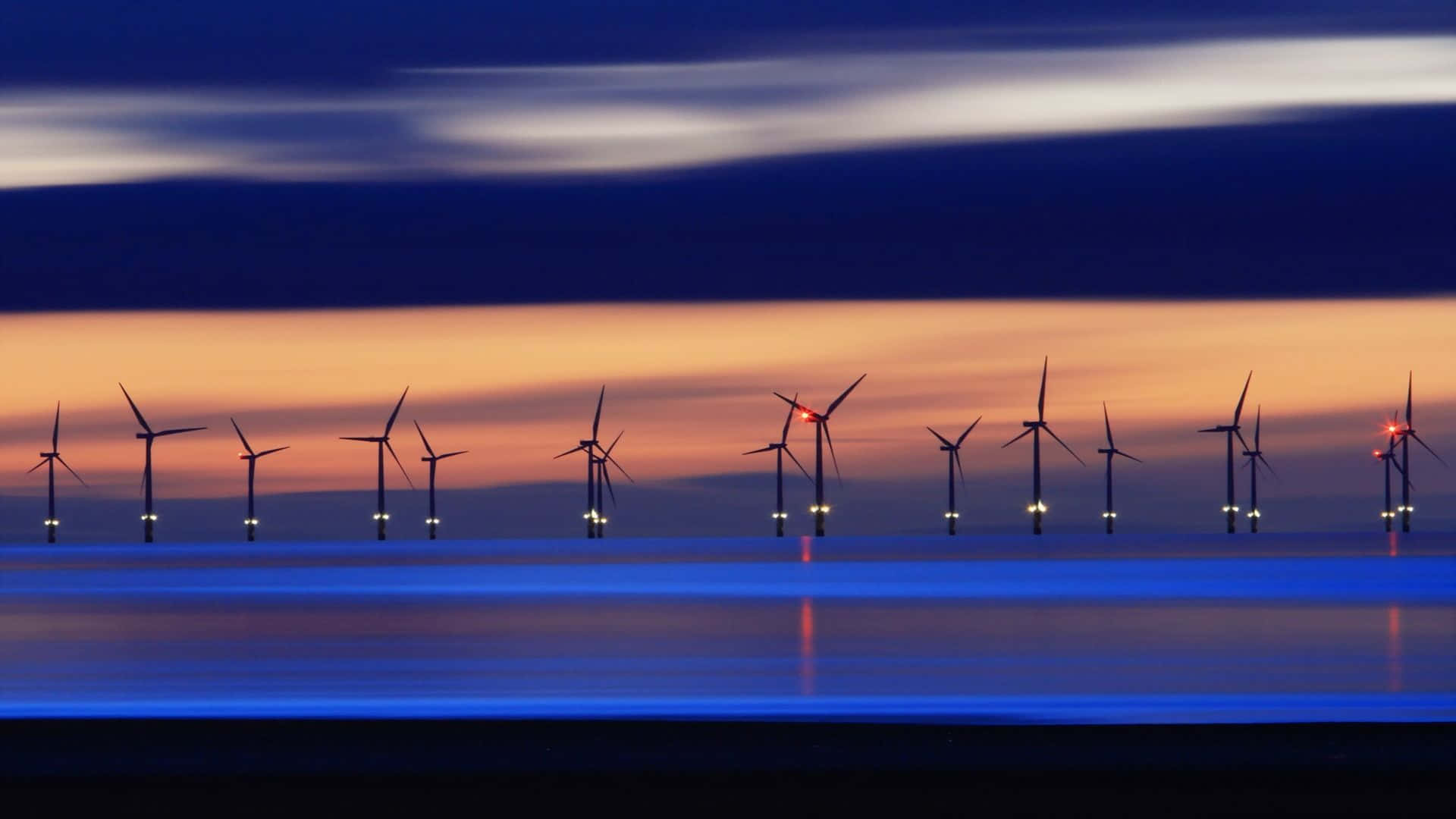 Un Paysage Coloré D'énergie Renouvelable Fond d'écran