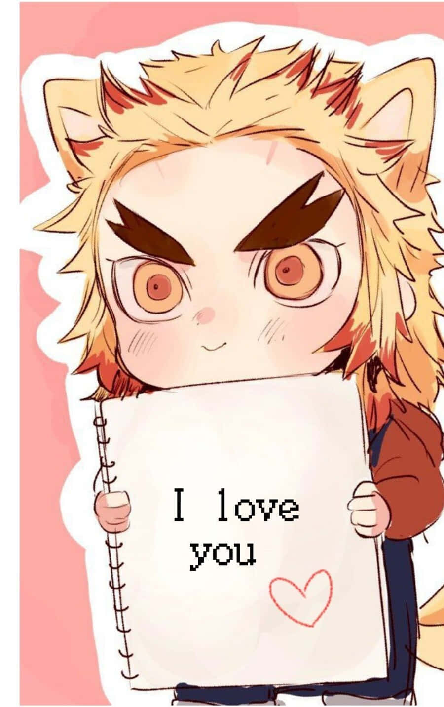 Caption: Rengoku Chibi, The Adorable Demon Slayer Wallpaper