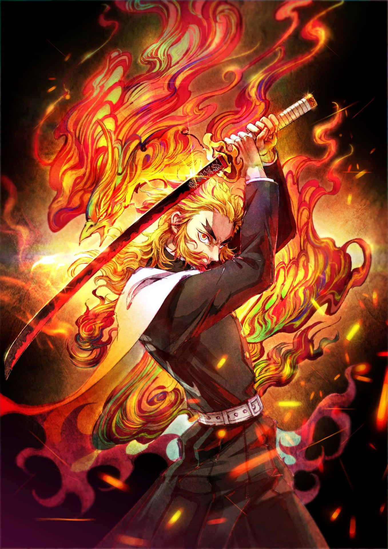Rengoku Kyojuro, The Flame Hashira, In Battle Stance