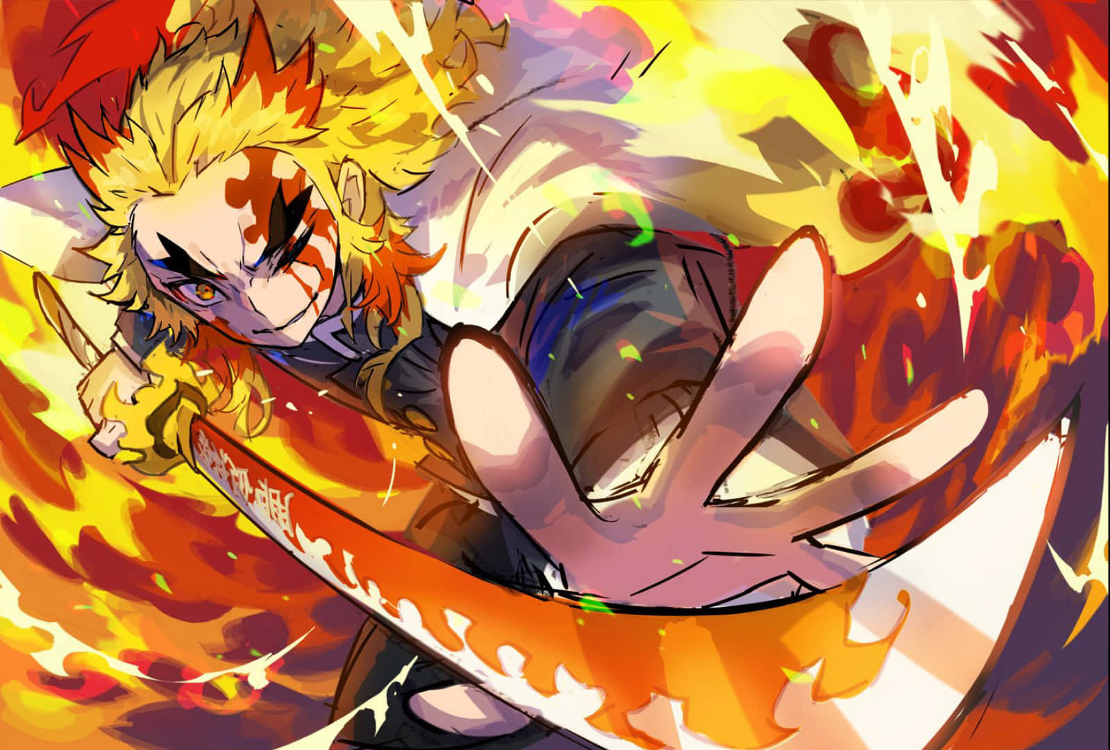 Rengoku Sword - A Powerful Flame In Your Hands Wallpaper