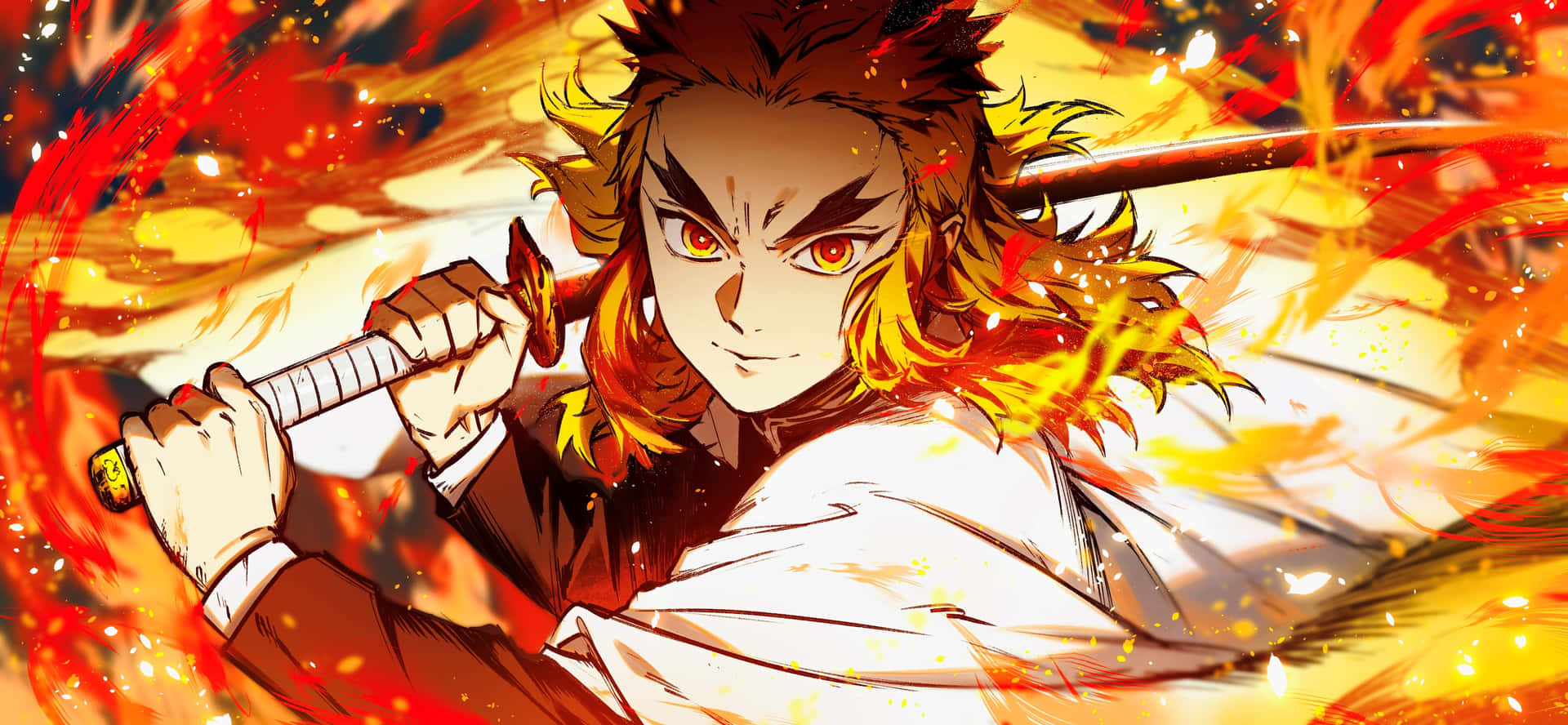 Flamboyant Blaze - Rengoku's Sword Wallpaper