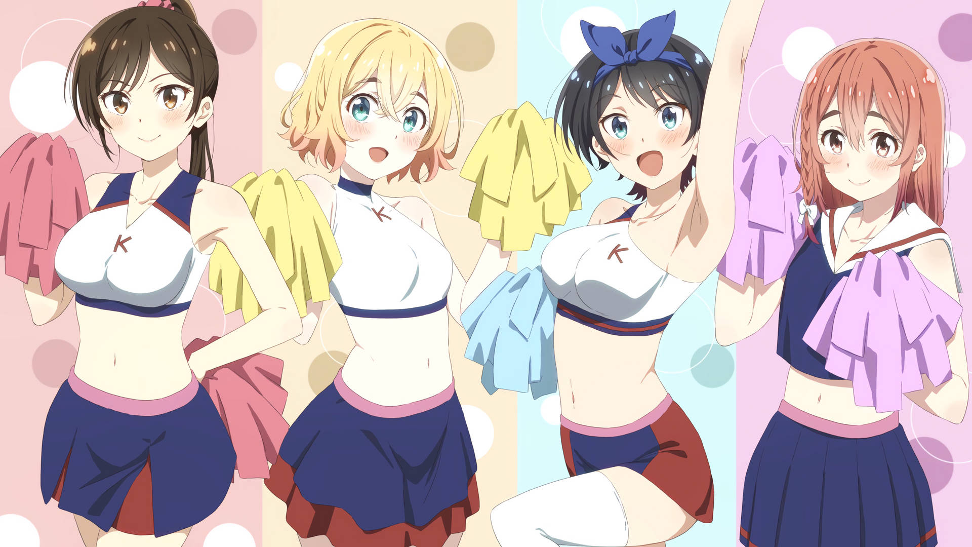 Rent A Girlfriend Characters Cheerleader Wallpaper