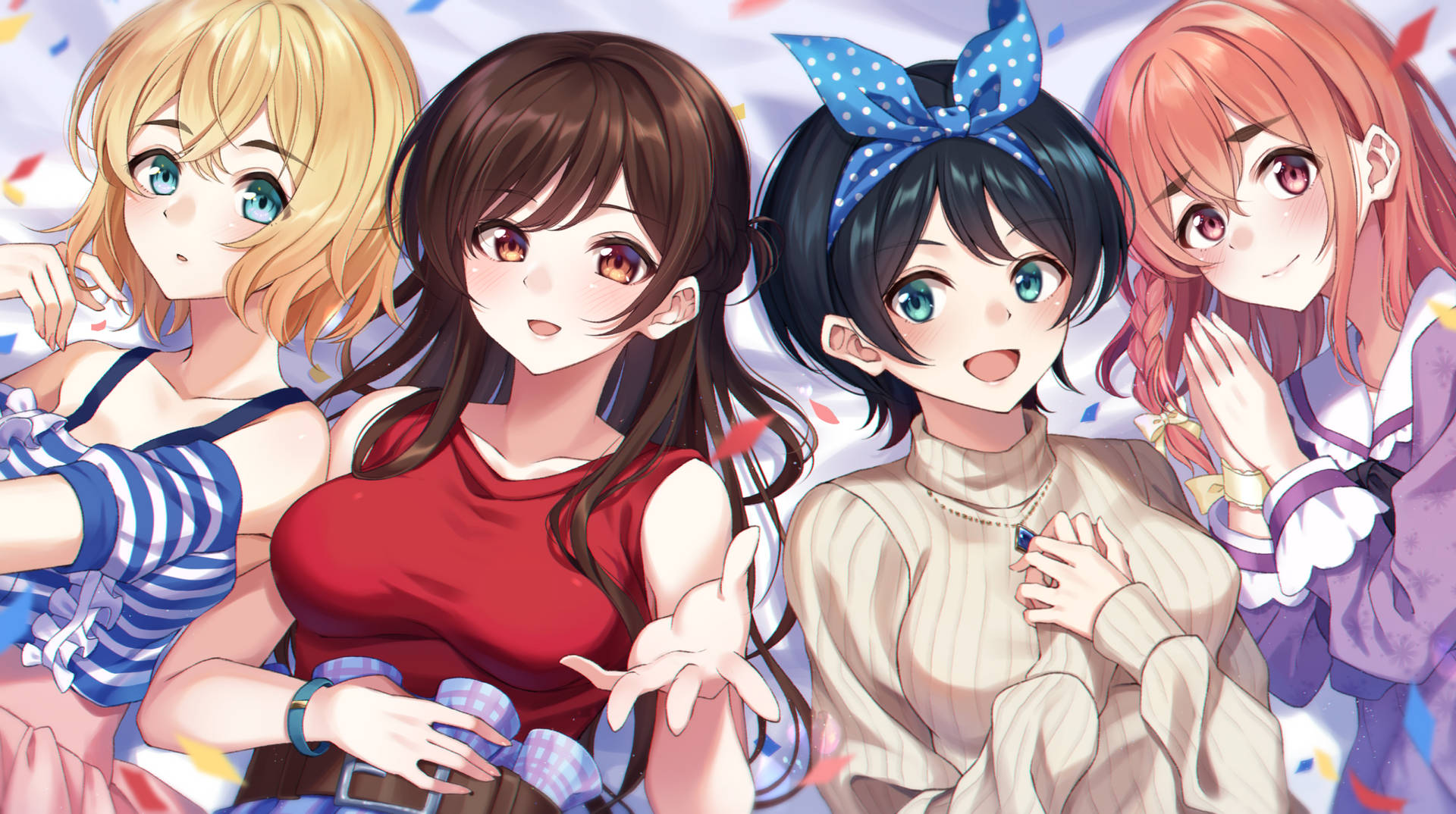 Rent A Girlfriend Japanese Anime Series Wallpaper