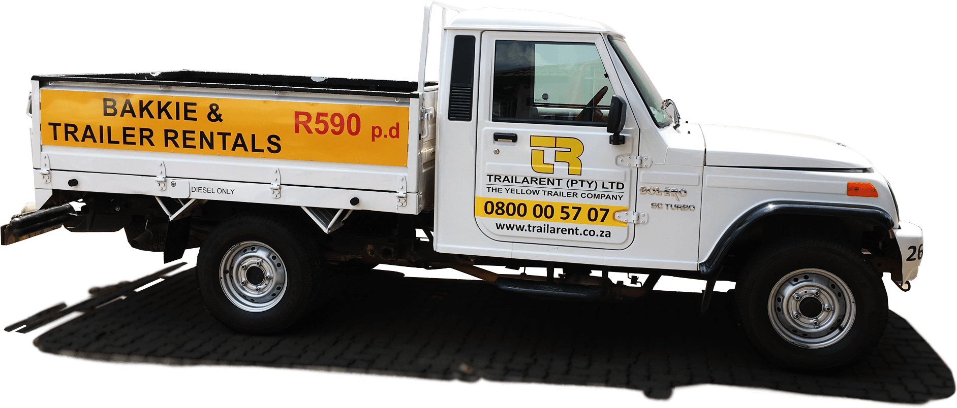 Rental Pickup Truck Advertisement PNG