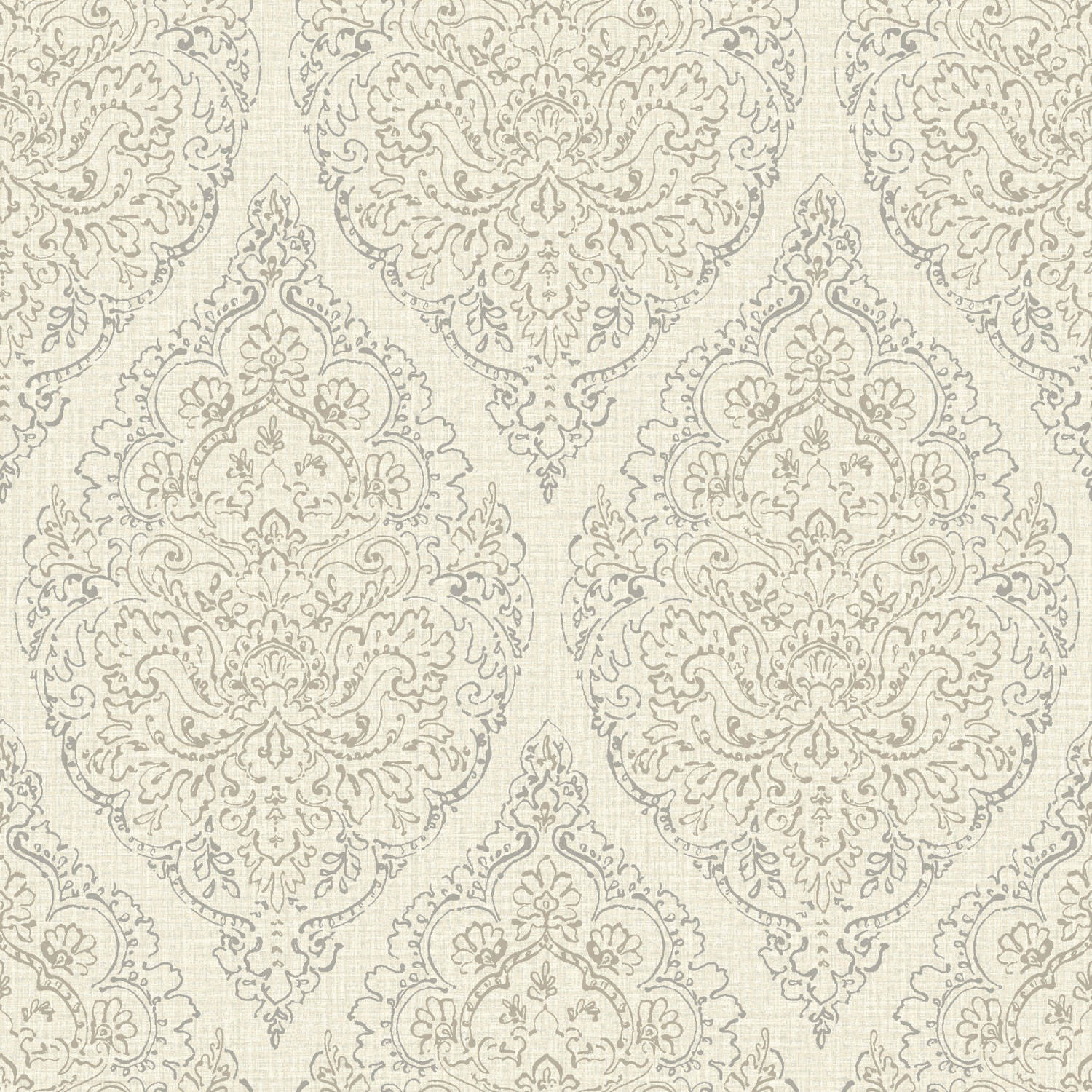 Repeating Cream Boho Pattern Wallpaper