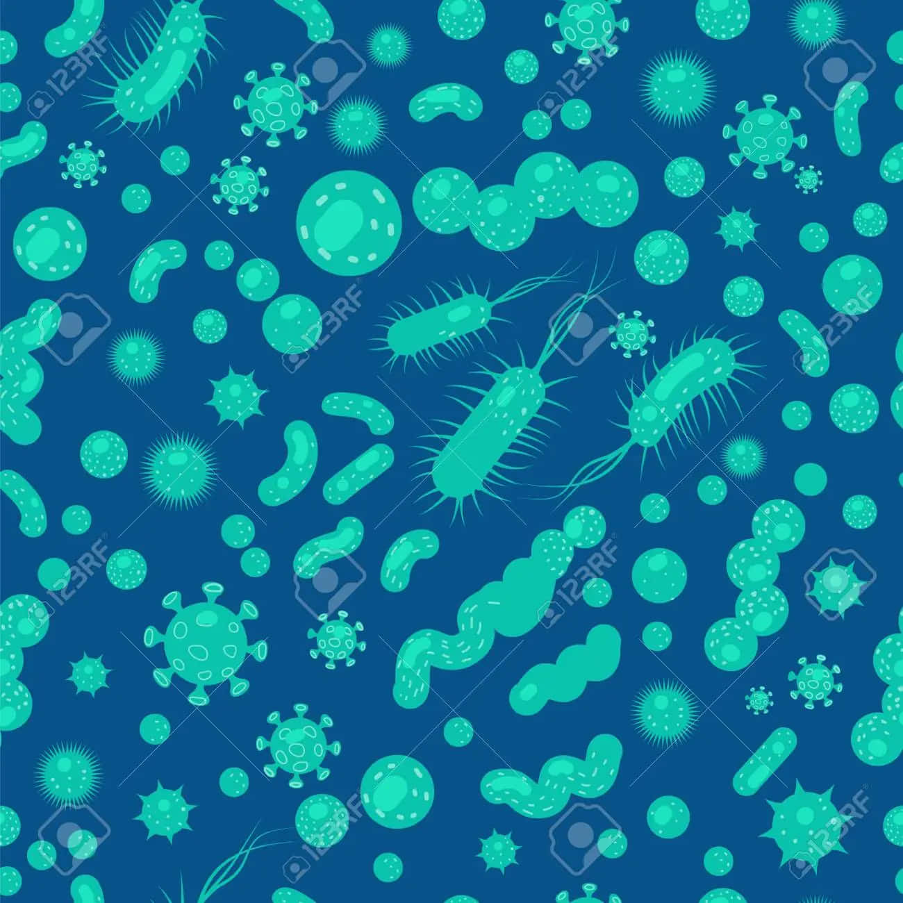 Repetitive Green Germs [wallpaper] Wallpaper