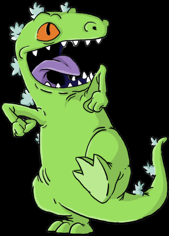 Download Reptar Cartoon Dinosaur Rugrats | Wallpapers.com