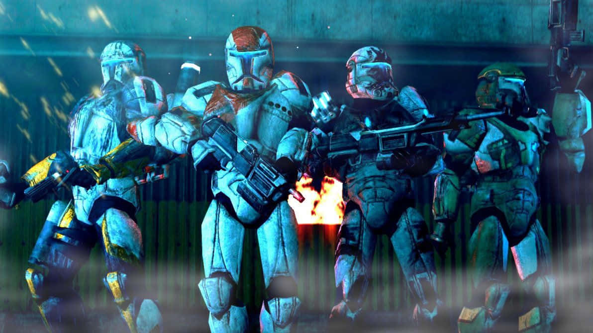 Unleash your inner soldier in the intense Republic Commando universe Wallpaper