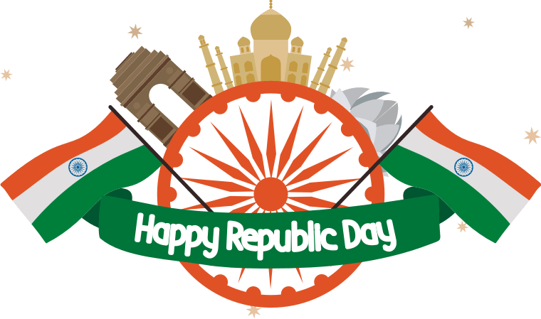Republic Day Celebration Graphic PNG