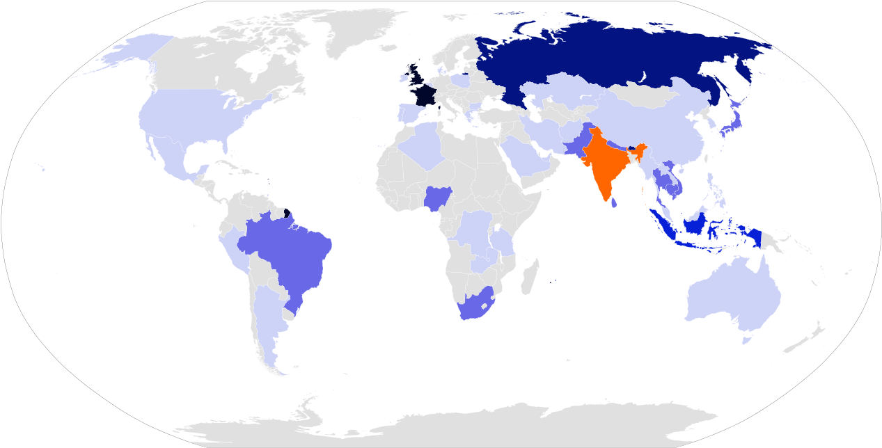 Republic Day Global Participation Map PNG