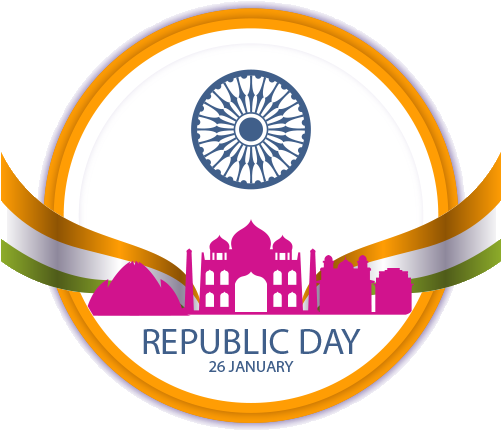 Republic Day India Celebration Graphic PNG