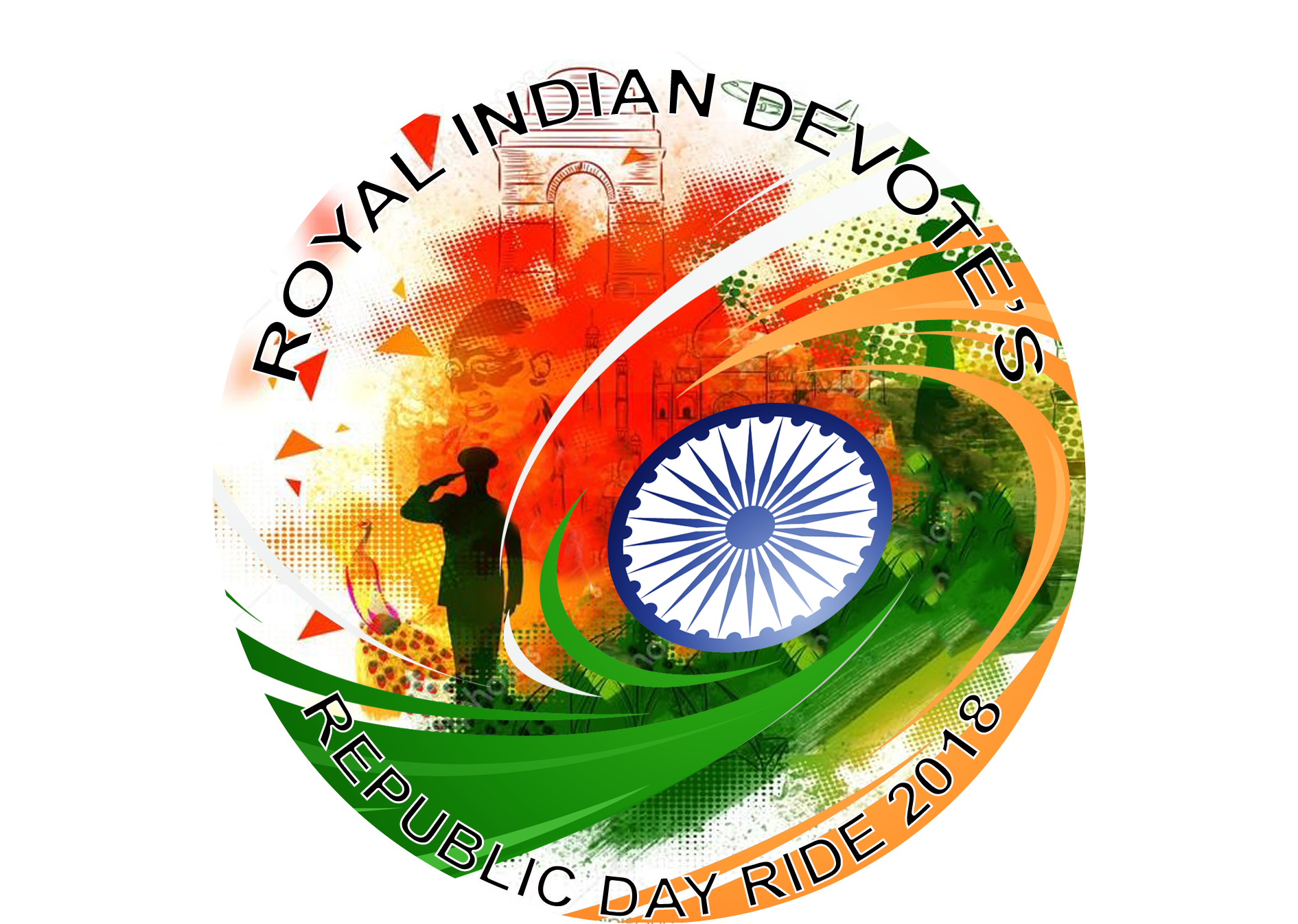 Republic Day Ride2018 Graphic PNG