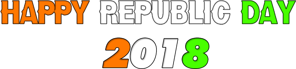Republic Day2018 Celebration Banner PNG