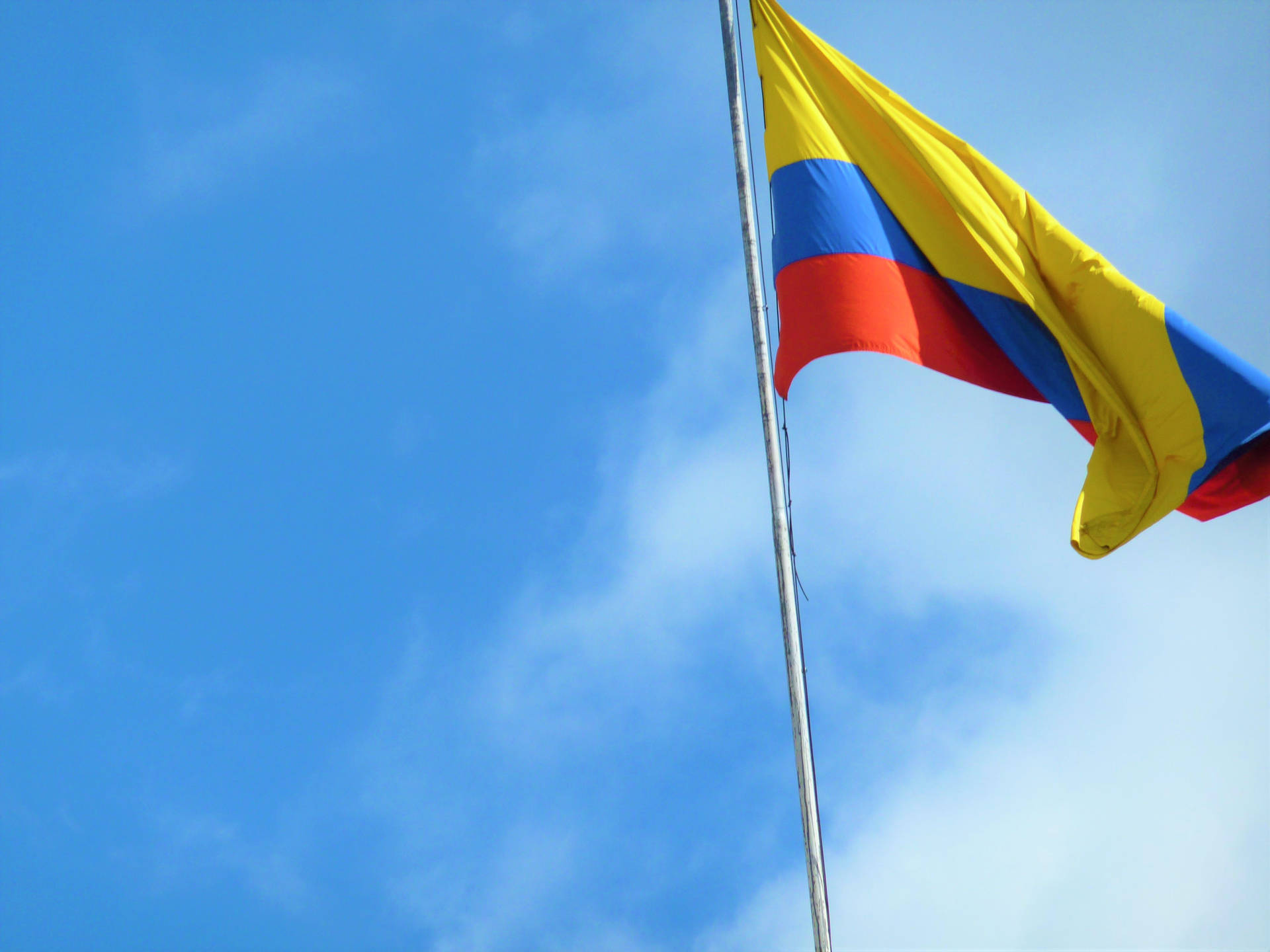 Opslag af Colombiansk Flagmønster Wallpaper