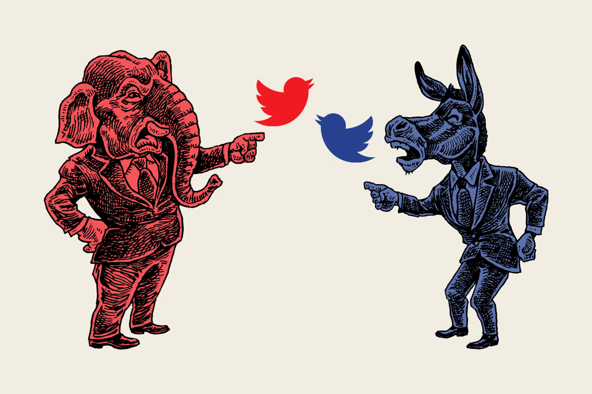 Republican And Democrats Arguing On Twitter Wallpaper
