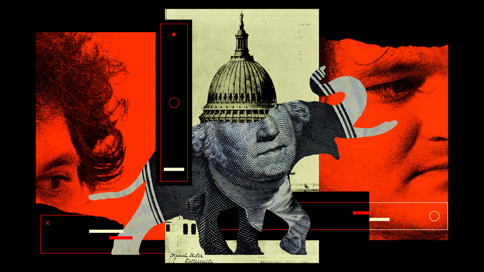 Republican Elephant And Sam Bankman-Fried Wallpaper