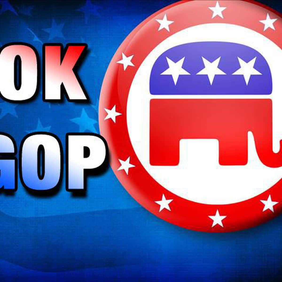 Emblemadel Elefante Republicano En Círculo Fondo de pantalla