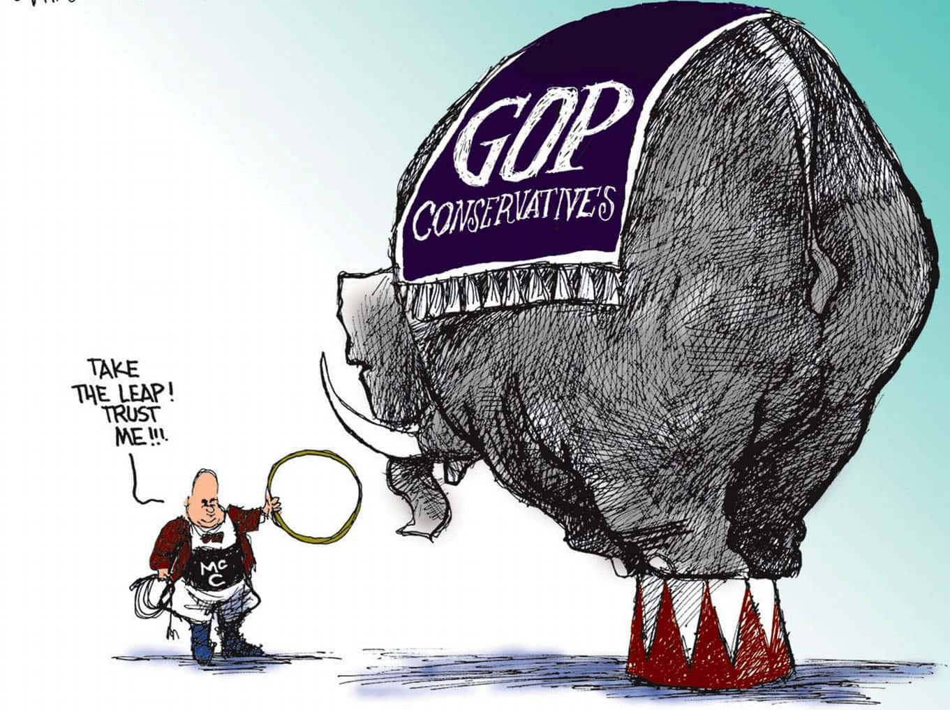 Caricaturaeditorial Del Partido Republicano Fondo de pantalla