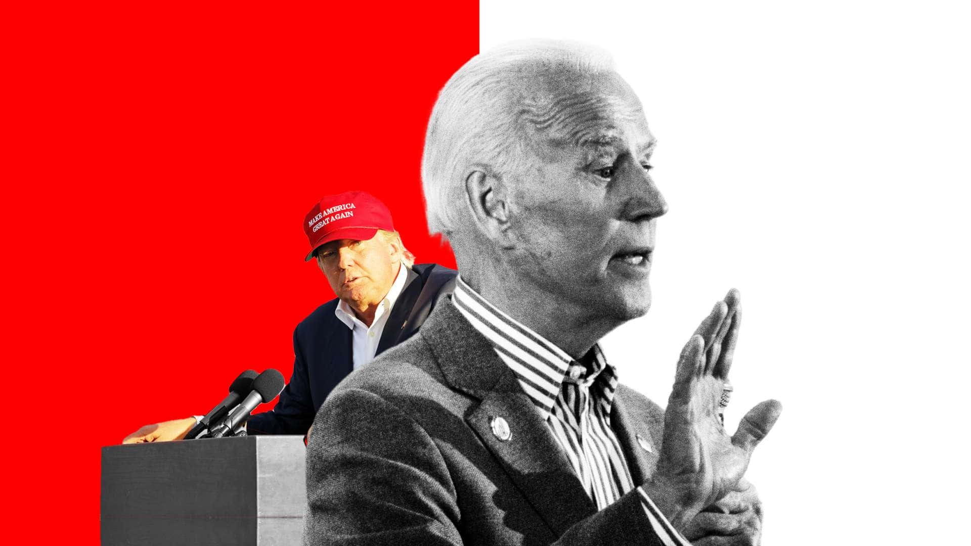 Republican Trump Versus Democratic Biden Wallpaper