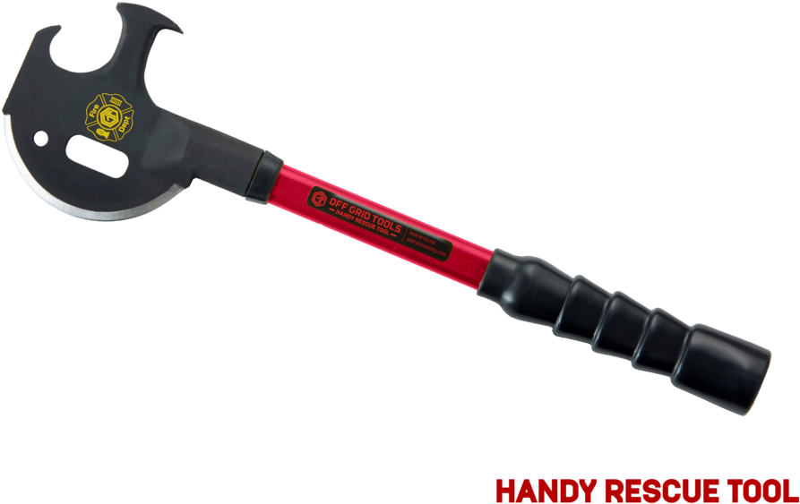 Rescue Axe Tool Red Black Handle PNG