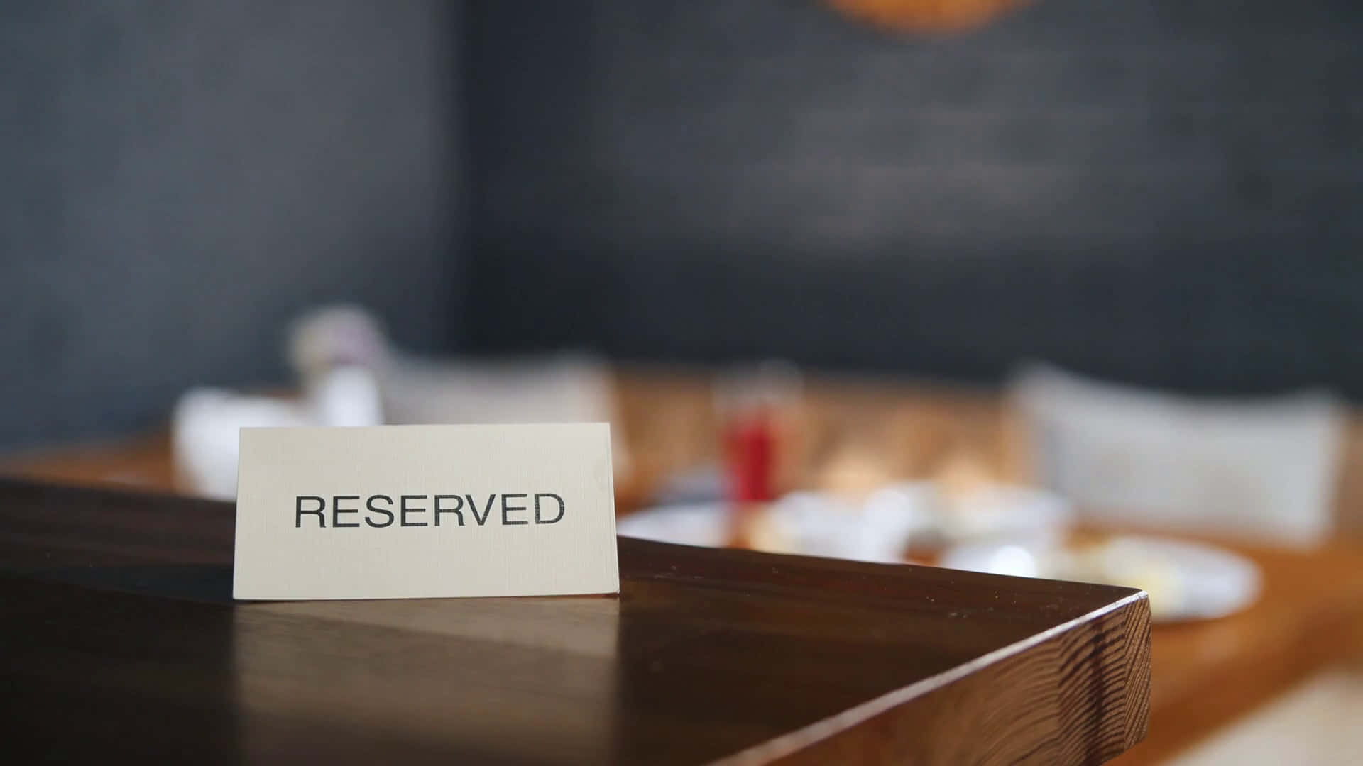 Reserved Sign For Dining Wallpaper
