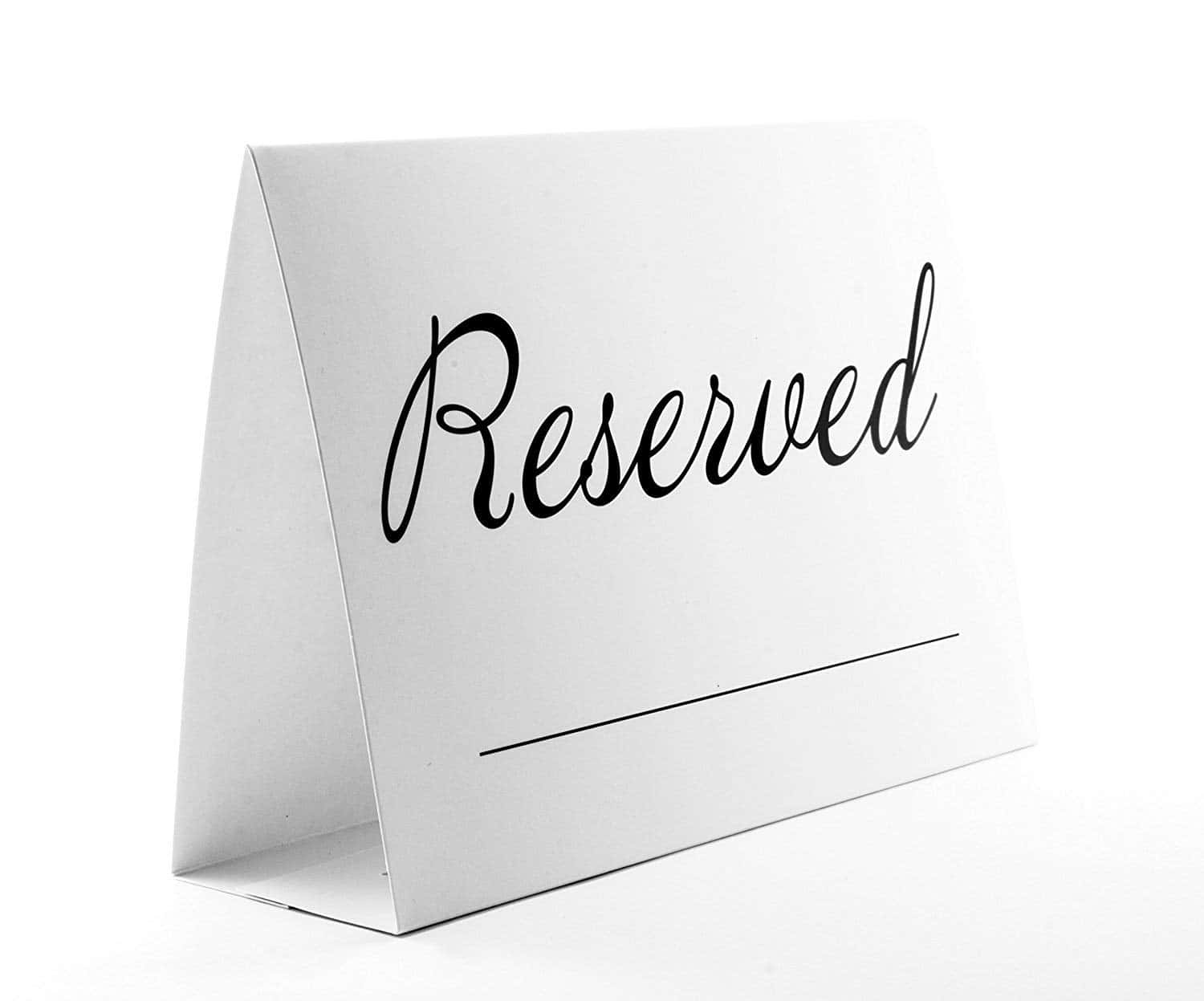 Reserved Sign In Cursive Wallpaper