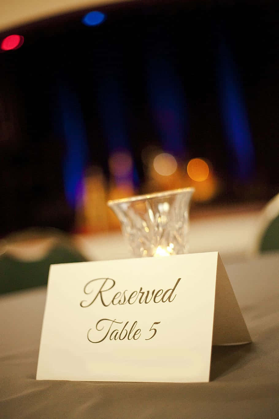 Reserved Table Portrait Wallpaper