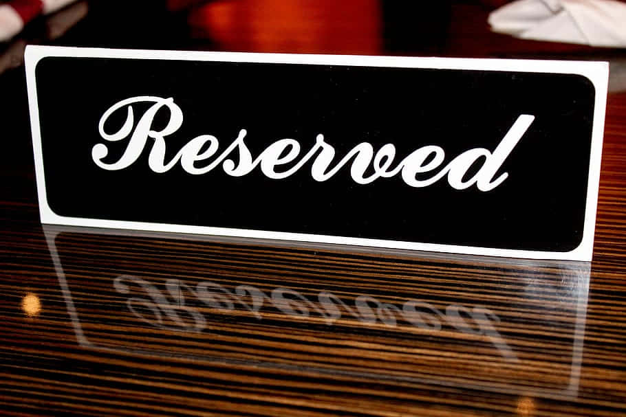 Reserved Table Sign Hd Wallpaper