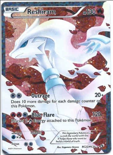 Reshiram Pokemon Card PNG