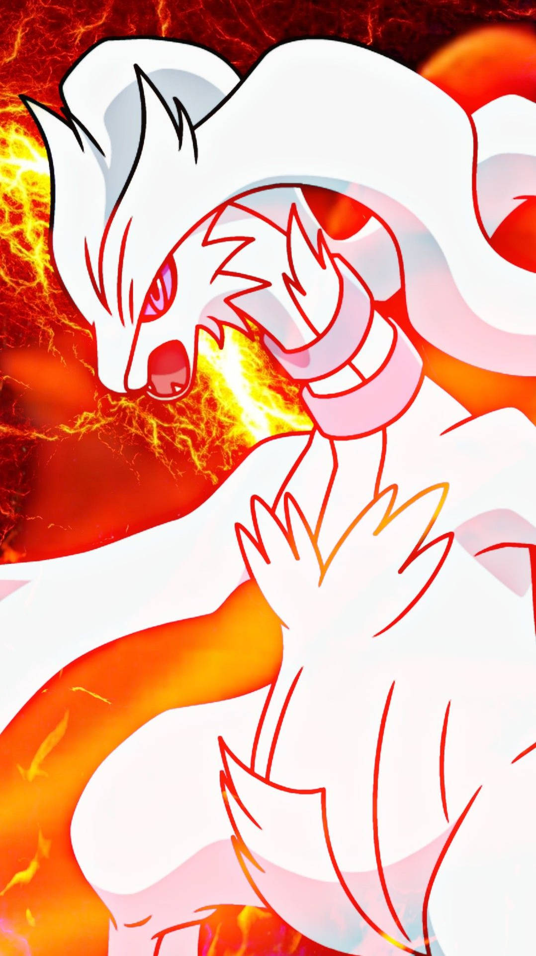 Reshiram Surrounded By Flames Wallpaper