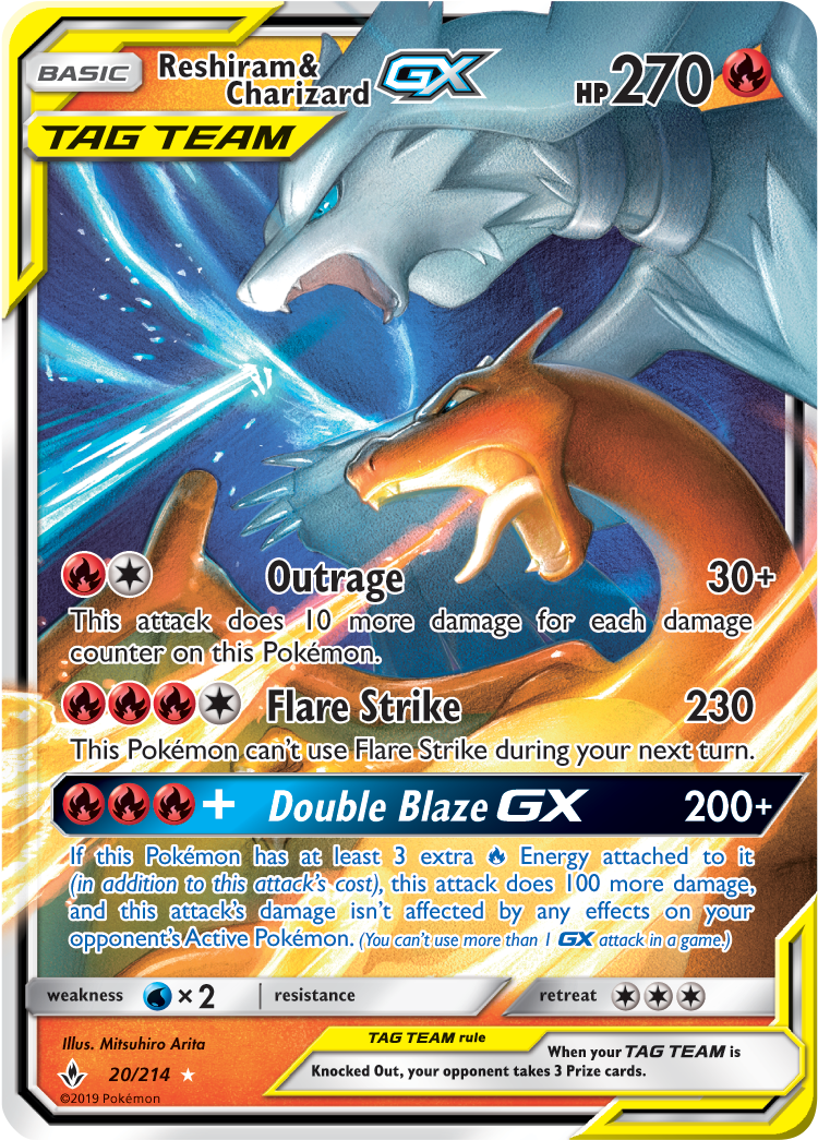 Reshiram_ Charizard_ G X_ Pokemon_ Card PNG