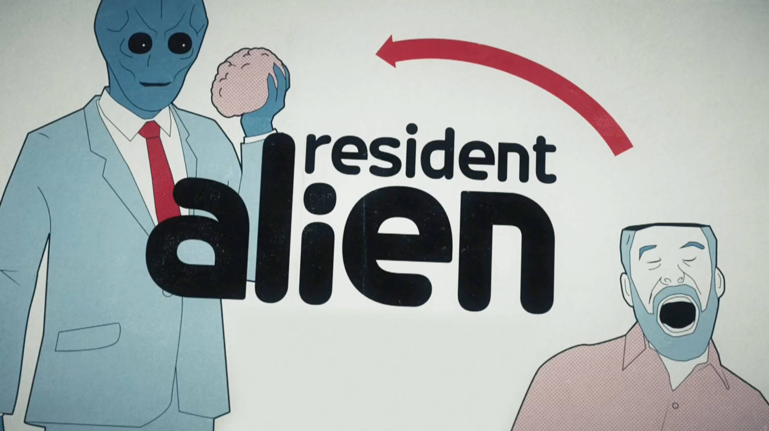 Resident Alien Digital Tegneserie Wallpaper
