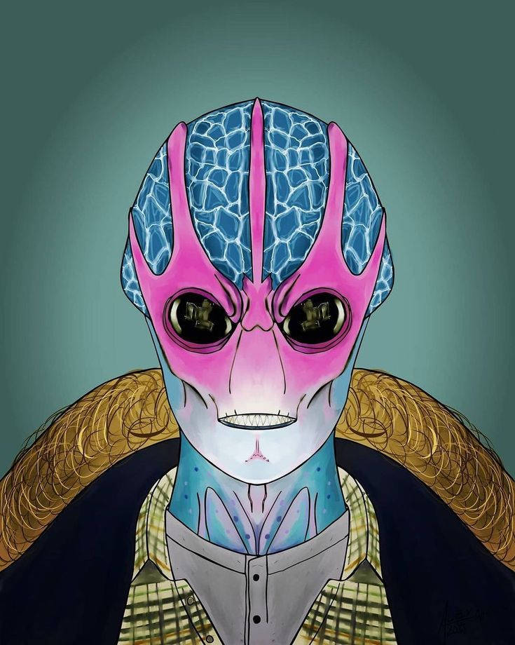 Resident Alien Digital Drawing Wallpaper