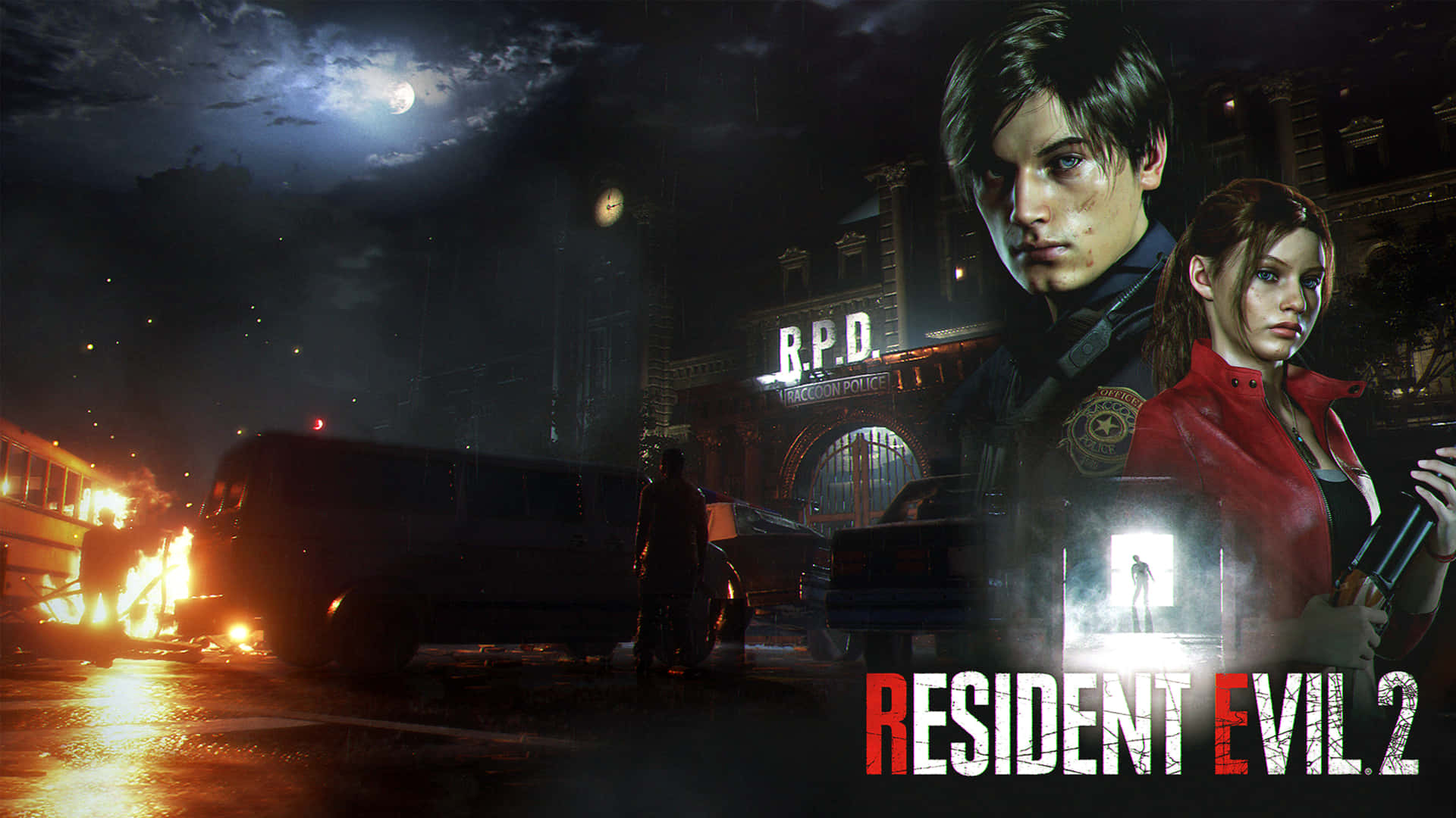 "Dare to explore the eerie Racoon City Police Department in Resident Evil 2"