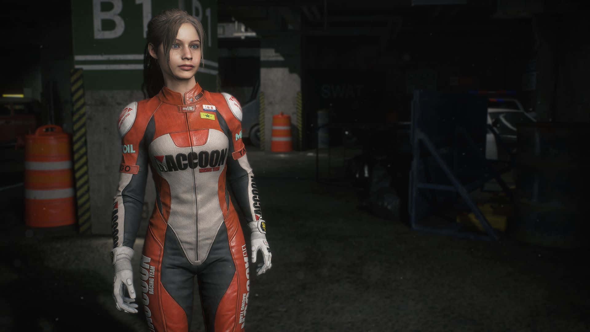 Claire Redfield Visits Racoon City in Resident Evil 2 Wallpaper
