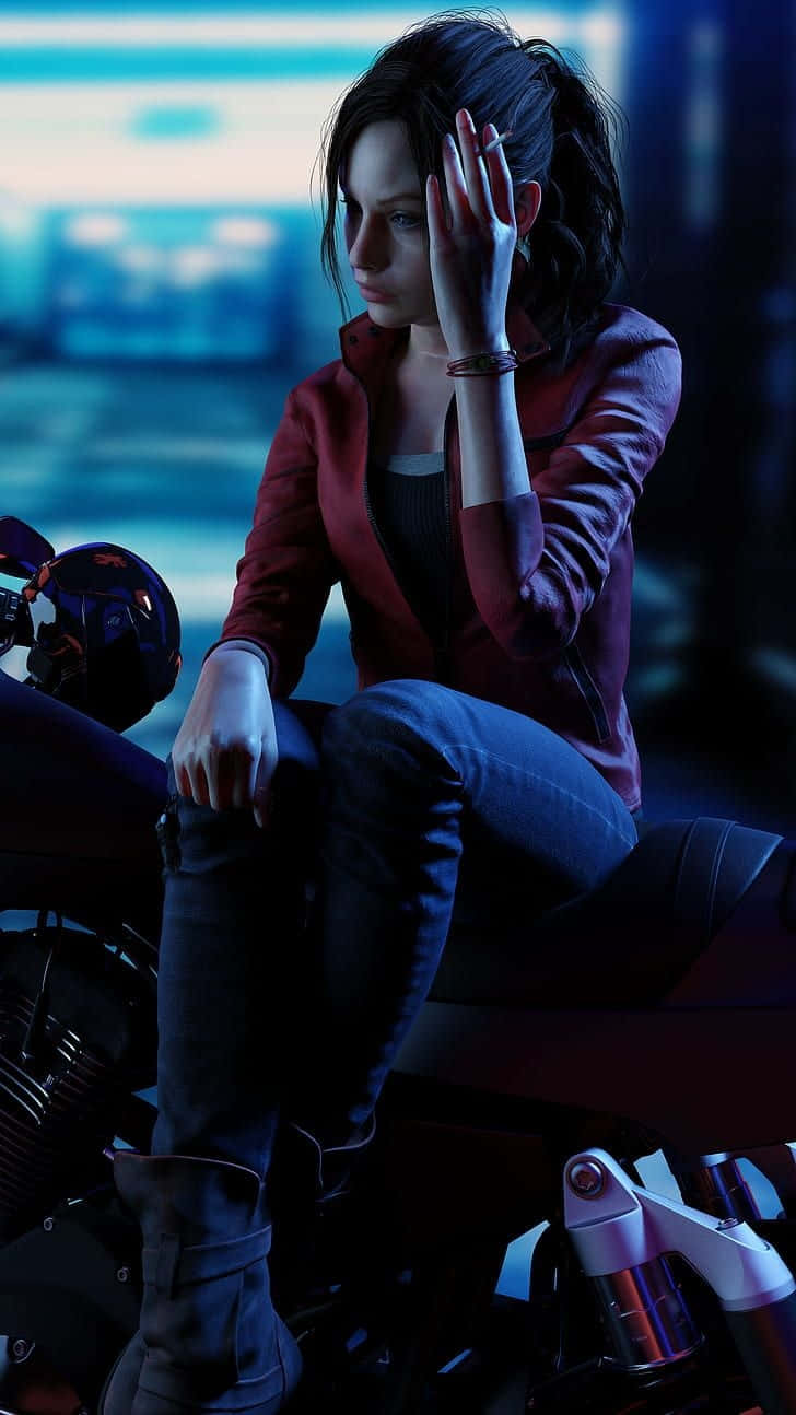 Resident Evil 2 Claire 728 X 1294 Wallpaper