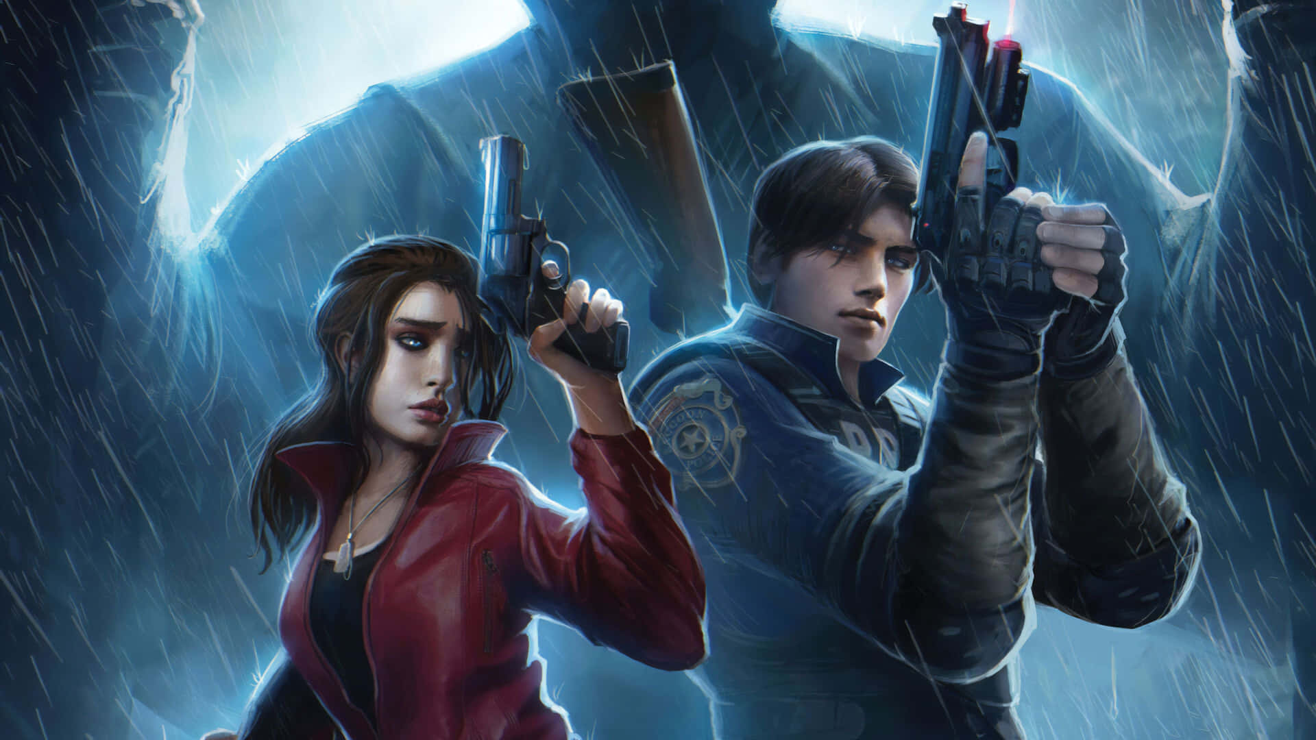 Resident Evil 2 Claire And Leon Digital Art Wallpaper