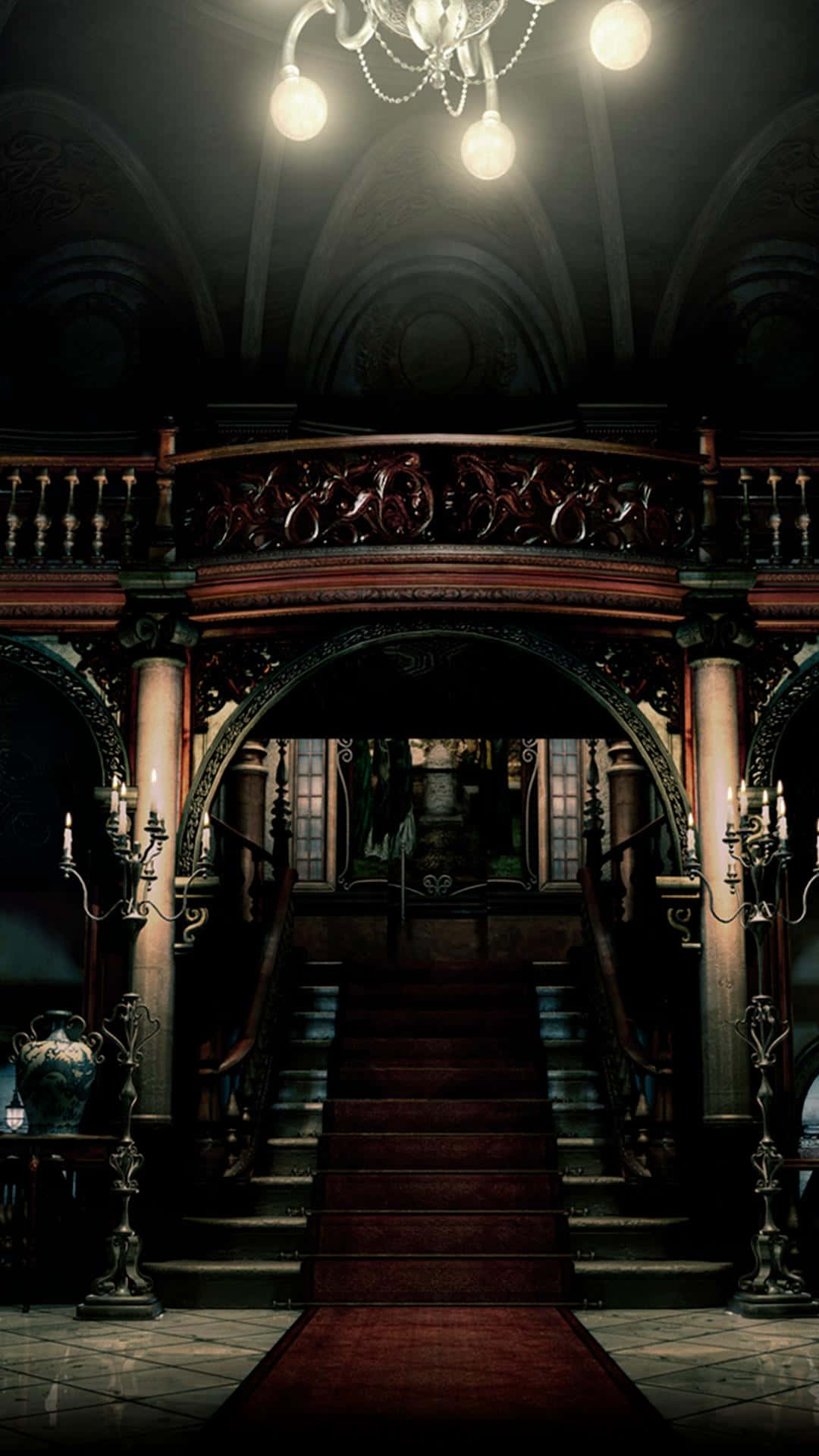 Avslöjamysteriet Bakom Raccoon City Med Resident Evil 2-telefonens Bakgrundsbild. Wallpaper