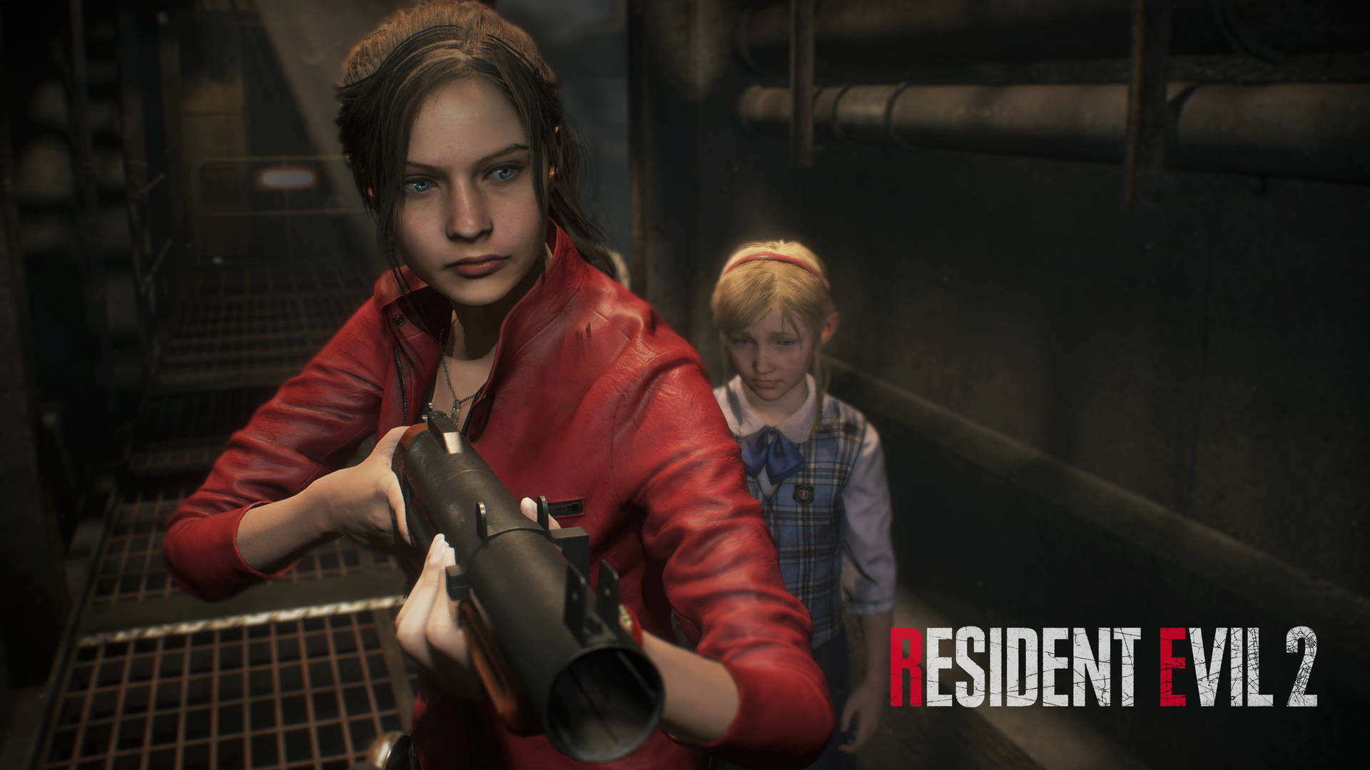 "Claire and Sherry Take On the Zombies in Resident Evil 2 Remake" Wallpaper