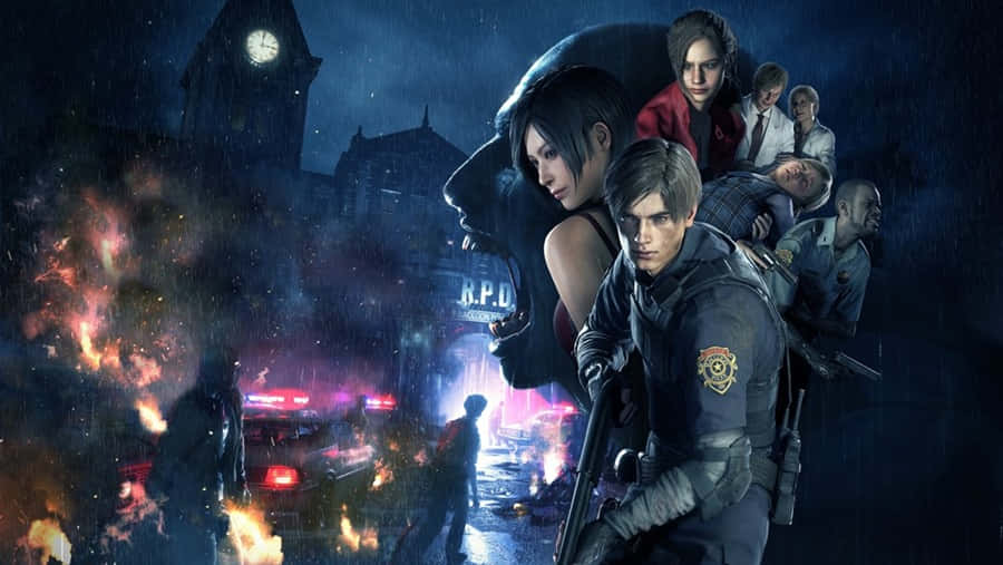 Main Characters of Resident Evil in action