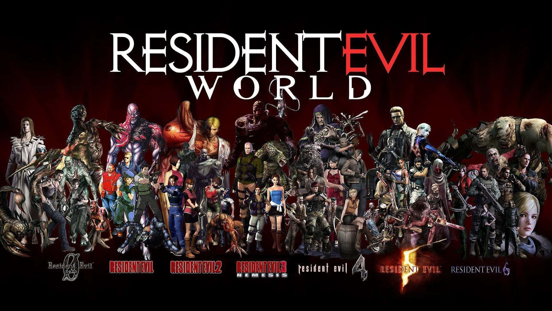 Group of Resident Evil Characters Ready for Battle Wallpaper