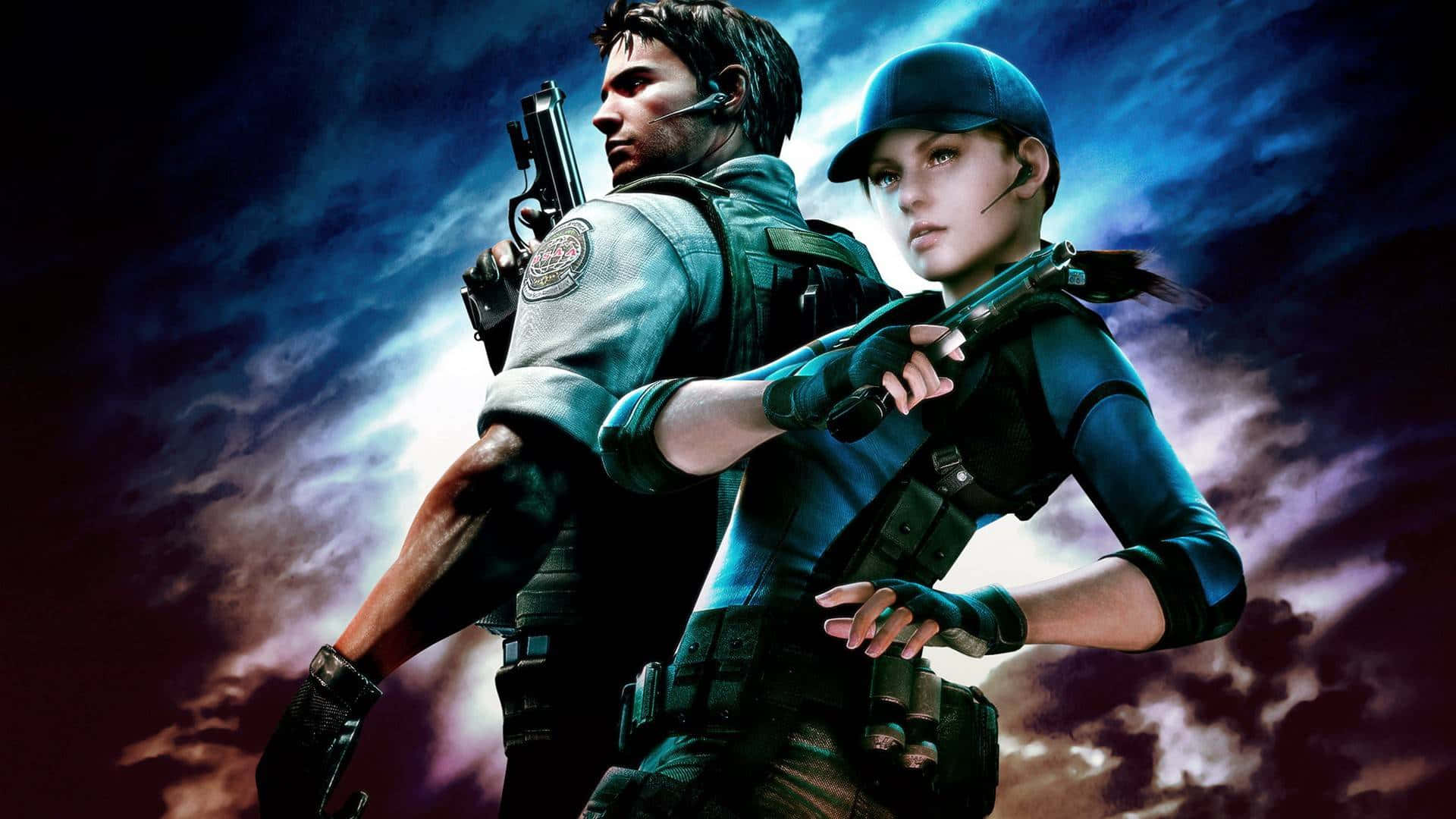 Iconic Resident Evil Characters In Action Wallpaper
