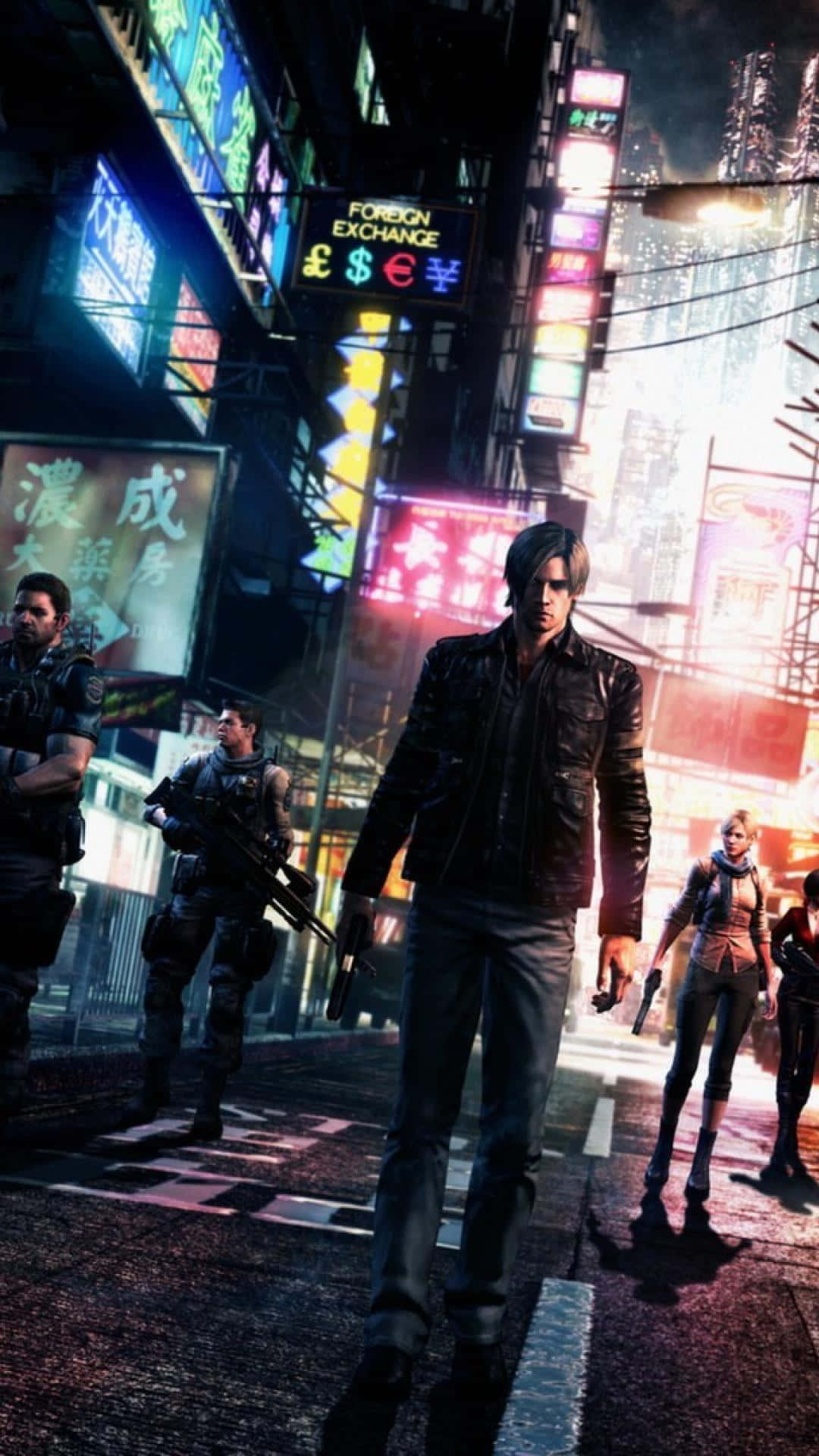 Resident Evil Iphone People Walking In City Wallpaper