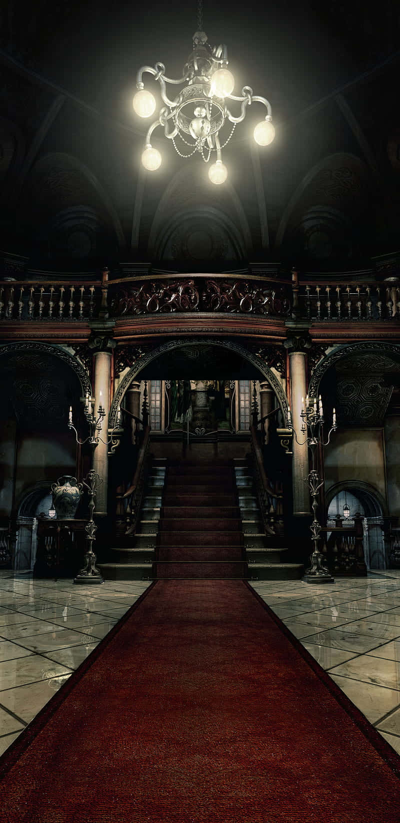 Resident Evil Iphone Elegant House Hallway Wallpaper