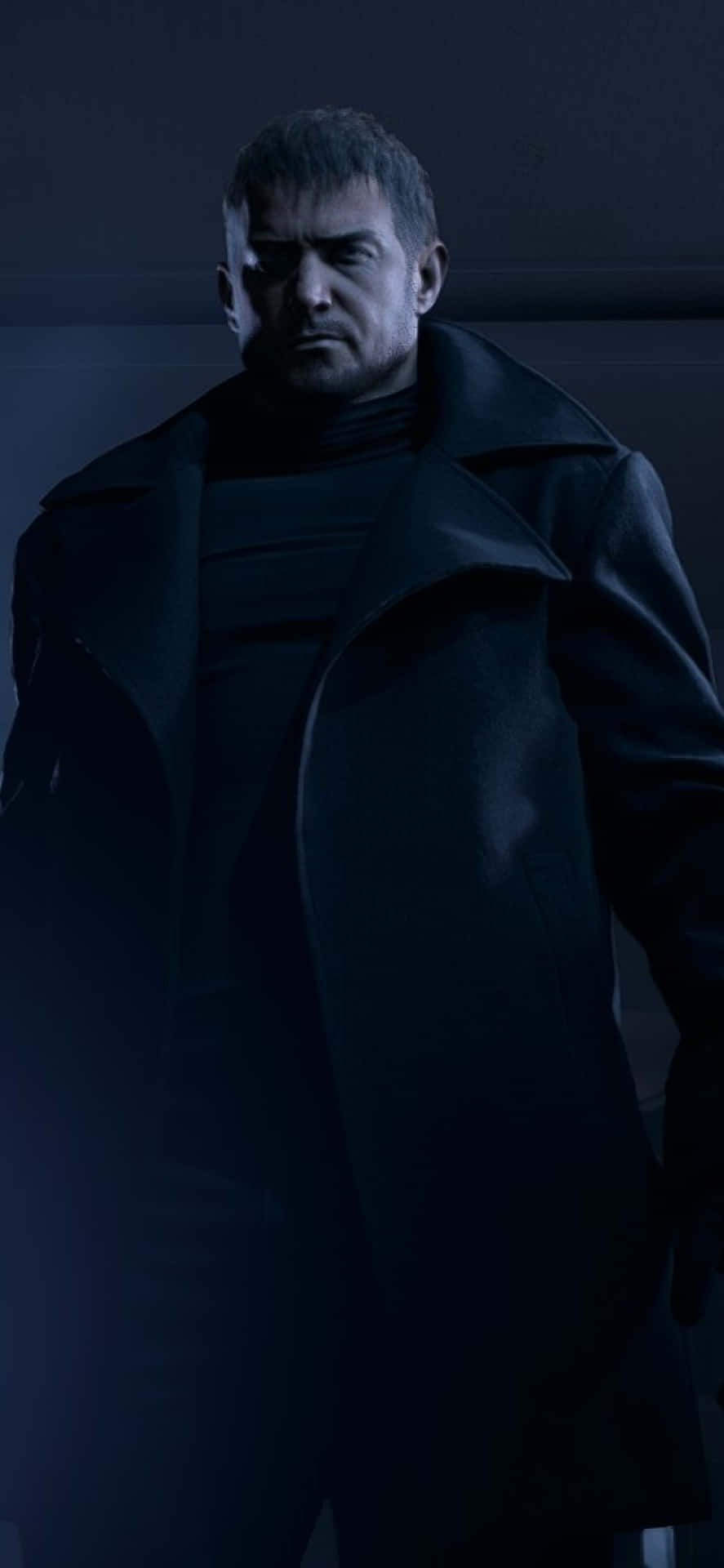 Resident Evil Iphone Man In Black Coat Wallpaper