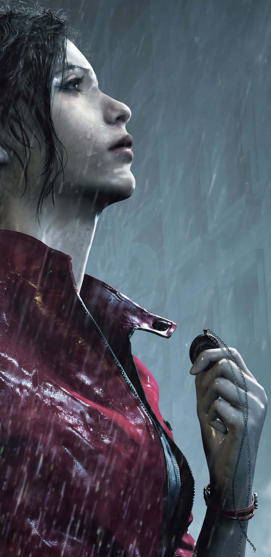 Resident Evil iPhone Claire Redfield I Regn Tapet. Wallpaper
