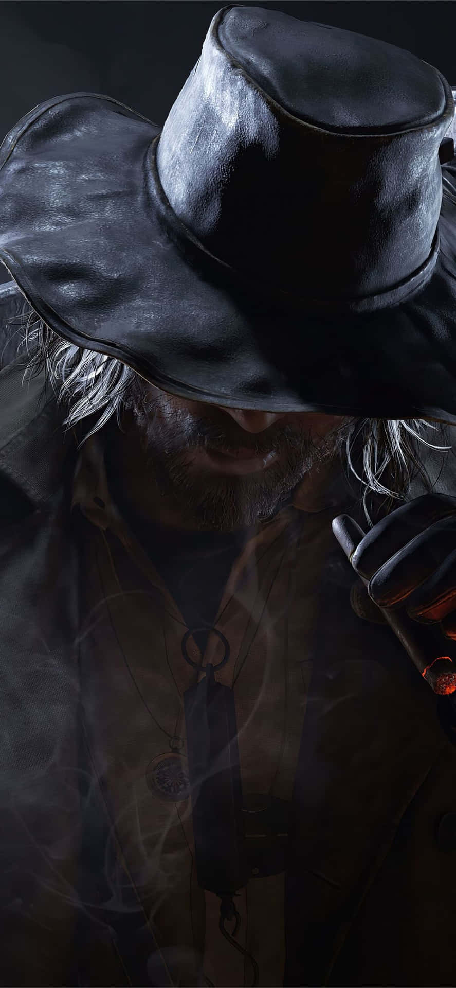 Resident Evil Iphone Man With Black Hat Wallpaper