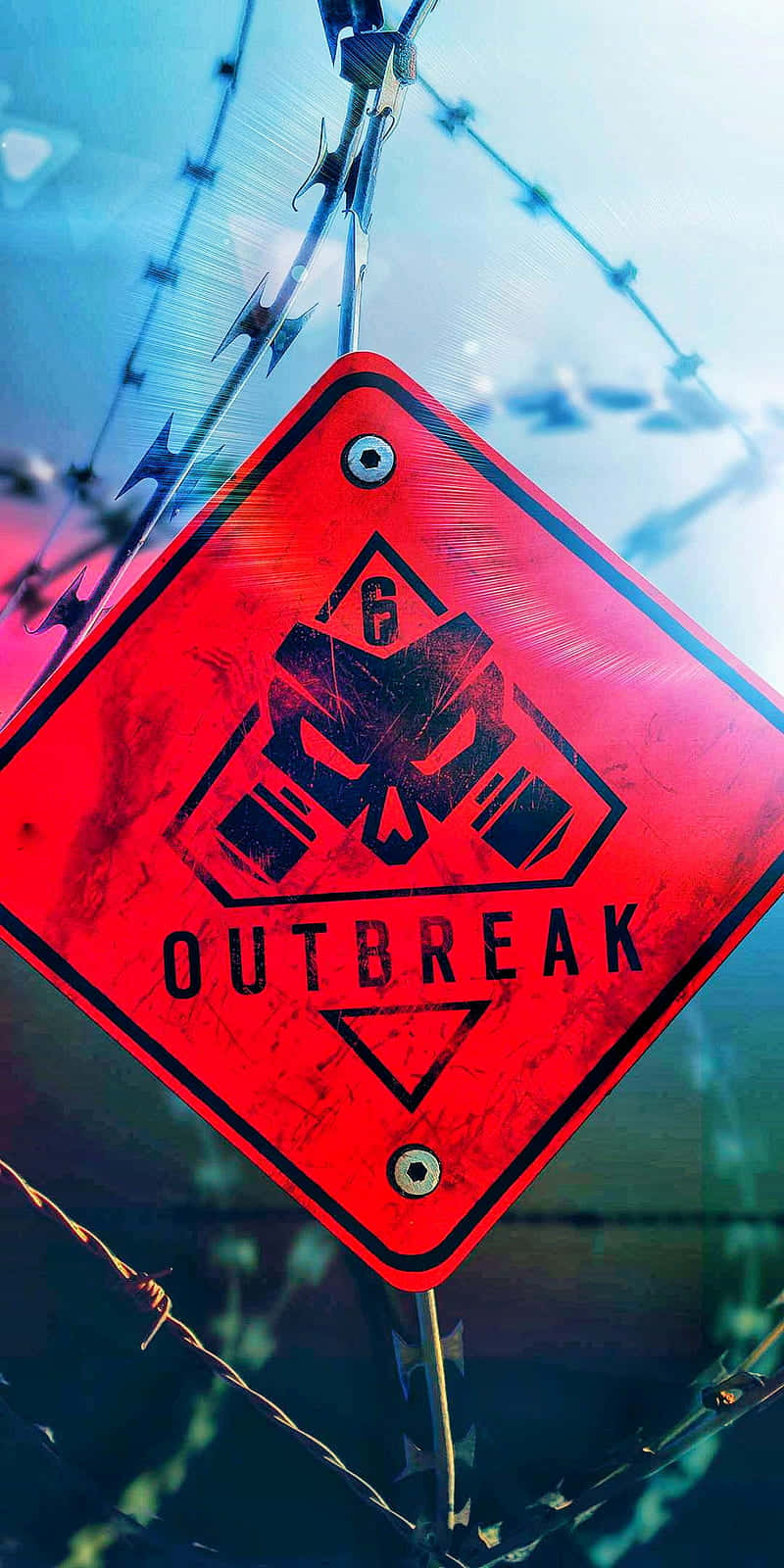 Resident Evil Outbreak Waarschuwingsbord Achtergrond