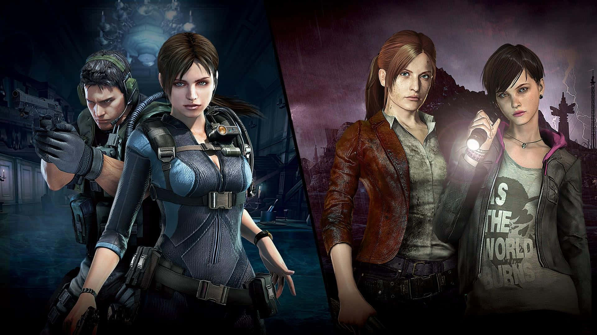 Join the battle against the infected in Resident Evil Revelations 2 Wallpaper